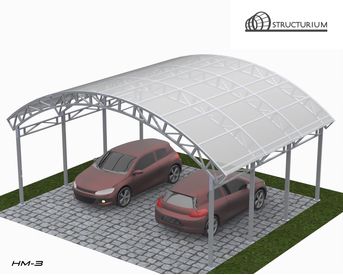 Изображение для товара Навес для двух машин 6х6