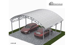 Изображение для товара Навес для двух машин 6х6